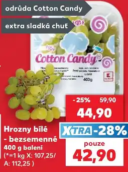 Kaufland Cotton Candy Hrozný bílé nabídka