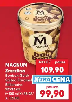 Kaufland Magnum zmrzlina bonbon gold salted caramel billionaire nabídka