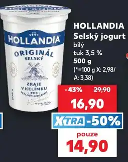 Kaufland Hollandia selský jogurt bílý nabídka
