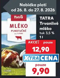 Kaufland Tatra trvanlivé mléko nabídka