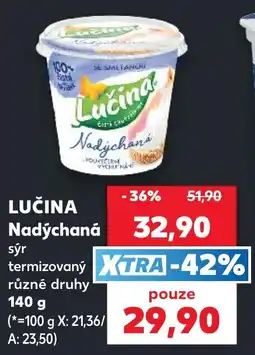 Kaufland Lučina Nadýchaná sýr termizovaný různé druhy nabídka