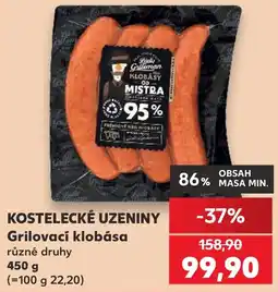 Kaufland Kostelecké uzeniny Grilovací klobása nabídka