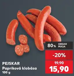Kaufland Pejskar papriková klobása nabídka