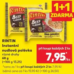Kaufland Rintin instantní nudlová polévka různé druhy nabídka