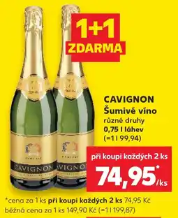 Kaufland Cavignon šumivé víno nabídka