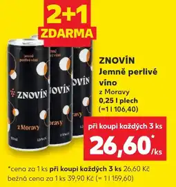 Kaufland Znovín jemně perlivé víno nabídka