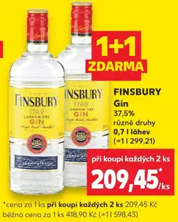 Kaufland Finsbury Gin nabídka
