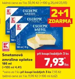 Kaufland Classic smetanová zmrzlina oplatce nabídka