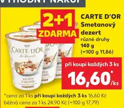 Kaufland Carte d'or smetanový dezert nabídka