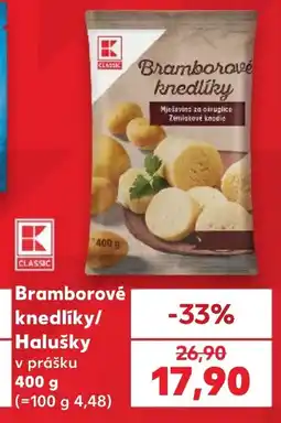 Kaufland K Classic bramborové knedlíky nabídka