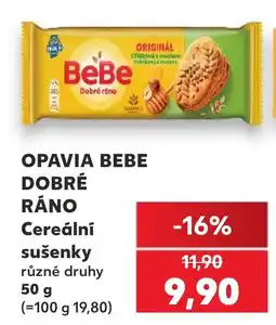 Kaufland Opavia bebe dobré ráno cereální sušenky různé druhy nabídka