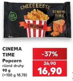 Kaufland Cinema Time Popcorn nabídka
