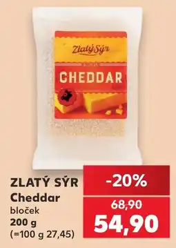 Kaufland Zlatý Sýr Cheddar nabídka