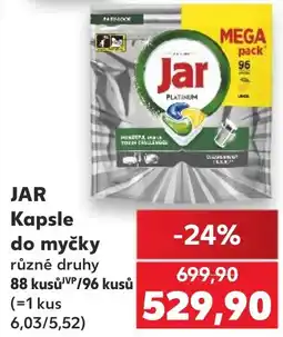 Kaufland Jar kapsle do myčky různé druhy nabídka