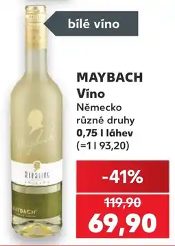 Kaufland Maybach víno nabídka