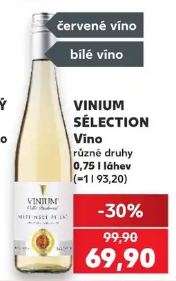 Kaufland Vinium séléction vino nabídka