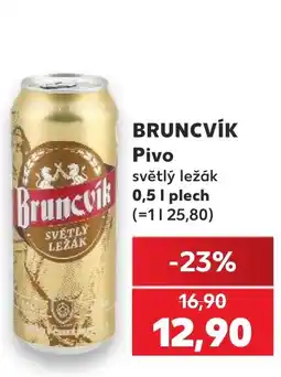 Kaufland Bruncvík světlý ležák nabídka