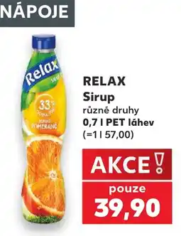 Kaufland Relax sirup nabídka