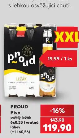 Kaufland Proud pivo světlý ležák nabídka
