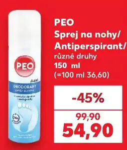 Kaufland P eo sprej na nohy nabídka