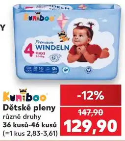 Kaufland Kuniboo dětské pleny nabídka
