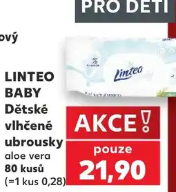 Kaufland Linteo baby dětské vlhčené ubrousky aloe vera nabídka