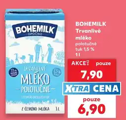 Kaufland Bohemilk trvanlivé mléko polotučné nabídka