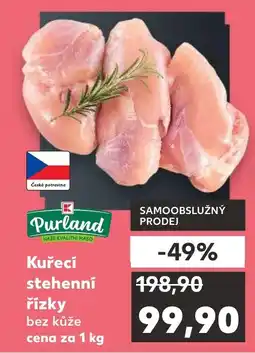Kaufland Purland kuřecí stehenní řízky bez kůže nabídka