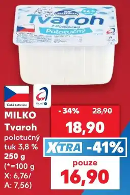 Kaufland Milko Tvaroh polotučný nabídka