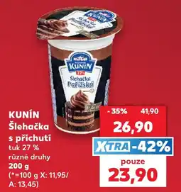 Kaufland Kunín šlehačka s příchutí nabídka