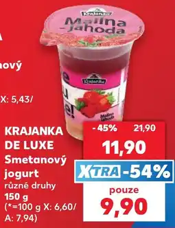 Kaufland Krajanka de luxe smetanový jogurt nabídka