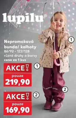 Kaufland Lupilu nepromokavá bunda kalhoty nabídka