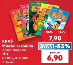 Kaufland Kraš mléčná čokoláda animal kingdom nabídka