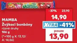 Kaufland Mamba žvýkací bonbóny nabídka