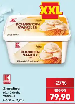 Kaufland K Classic zmrzlina bourbon vanille nabídka