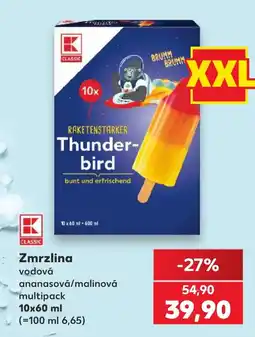 Kaufland K Classic Zmrzлина vodová ananasová/malinová nabídka