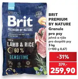 Kaufland Brit premium by nature granule pro psy jehně a rýže nabídka