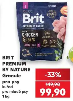 Kaufland Brit premium by nature granule pro psy kuřecí pro mladé psy nabídka