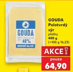 Kaufland Gouda polotvrdý sýr plátky nabídka