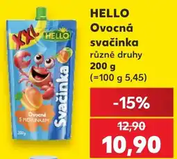 Kaufland Hello ovocná svačinka nabídka