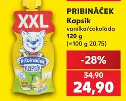 Kaufland Pribináček kapsík vanilka/čokoláda nabídka