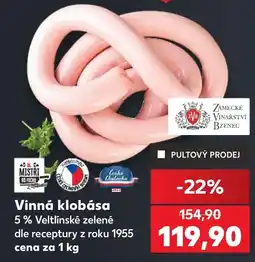 Kaufland Zamecké Vinařství Bzenec Vinná klobása nabídka