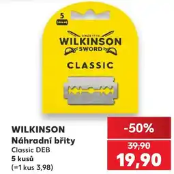 Kaufland Wilkinson náhradní břity classic deb nabídka