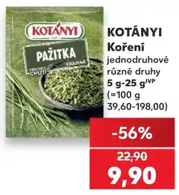 Kaufland Kotányi pažitka nabídka