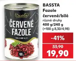 Kaufland Bassta červené fazole nabídka