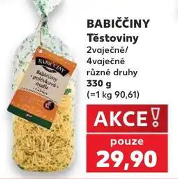 Kaufland Babiččiny těstoviny nabídka