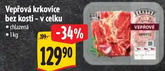 Cerstvé vepřová krkovice bez kosti
