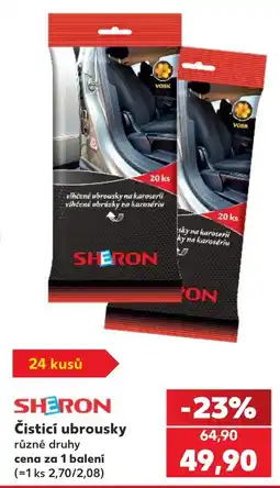 Kaufland Sheron čisticí ubrousky nabídka
