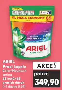 Kaufland Ariel prací kapsle color/mountain spring nabídka