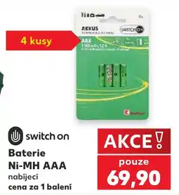 Kaufland switch on Baterie Ni-MH AAA nabídka
